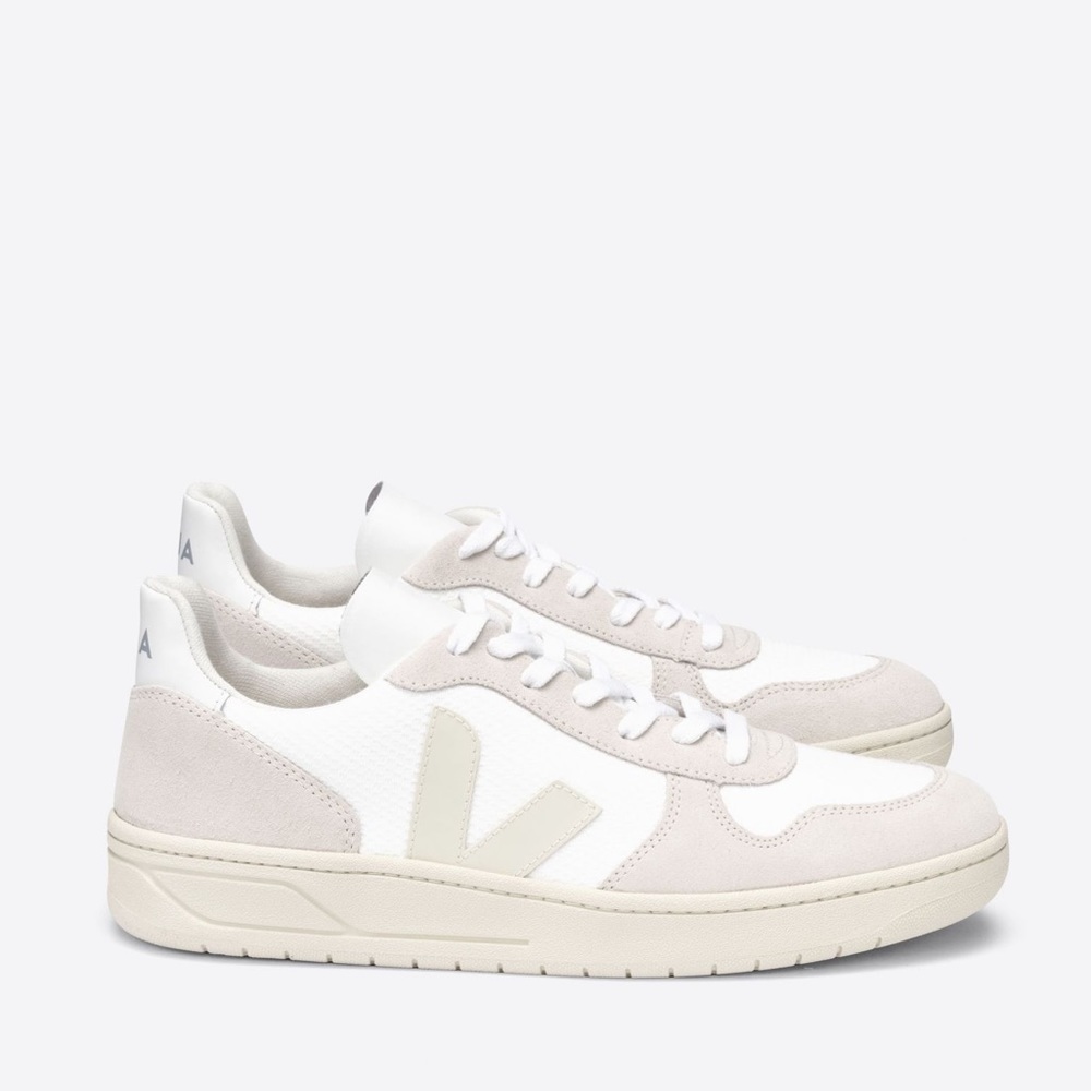 Veja V-10 b mesh white natural Pierre sz. 8